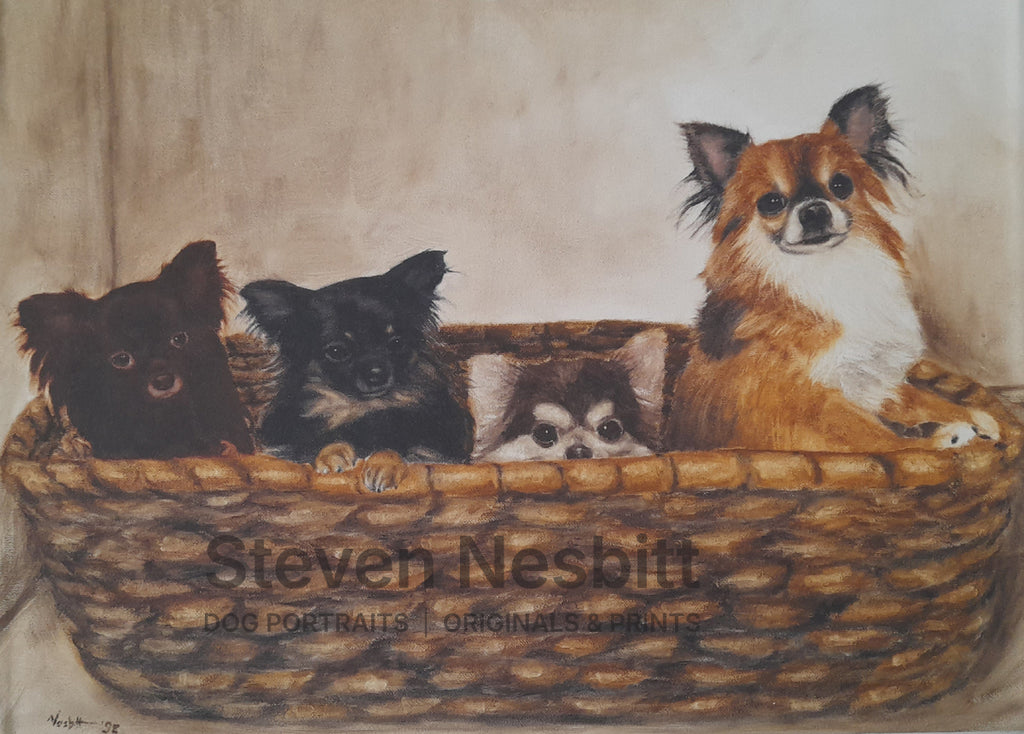 A Basketful of Mischief Original Painting