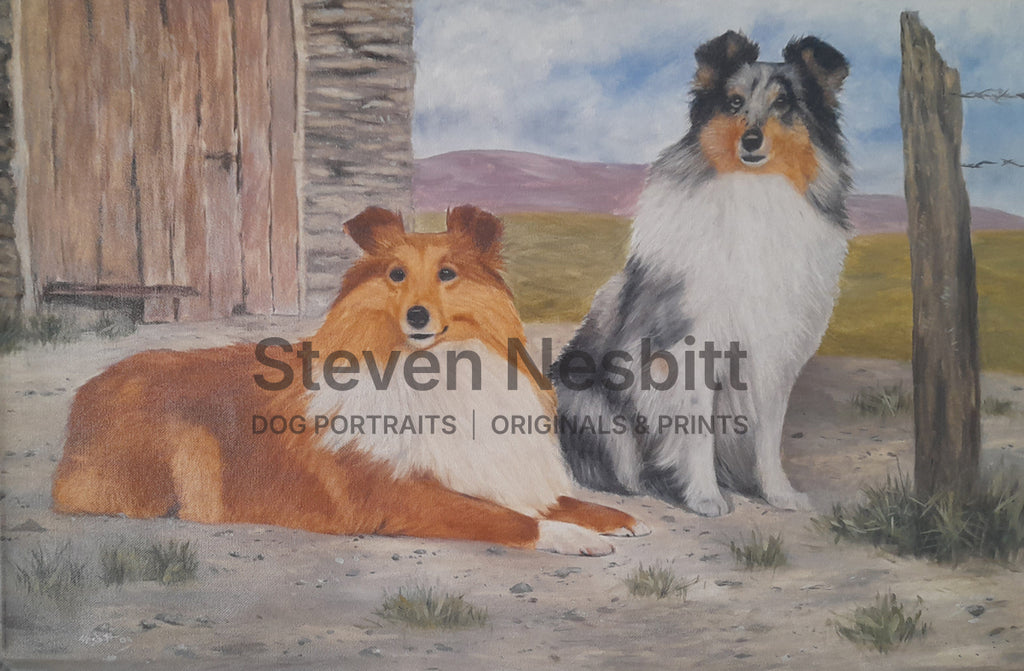 Shelties – Farmhands Original Painting