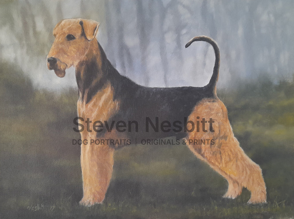 Airedale Portrait Original Painting