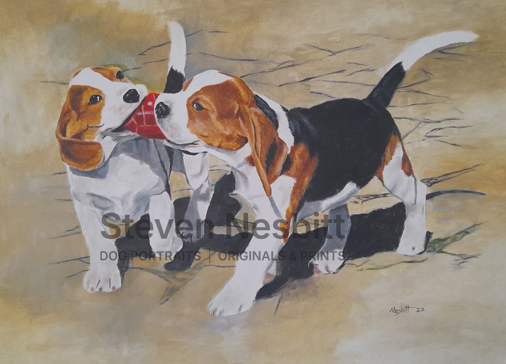 Tug of War Original Painting