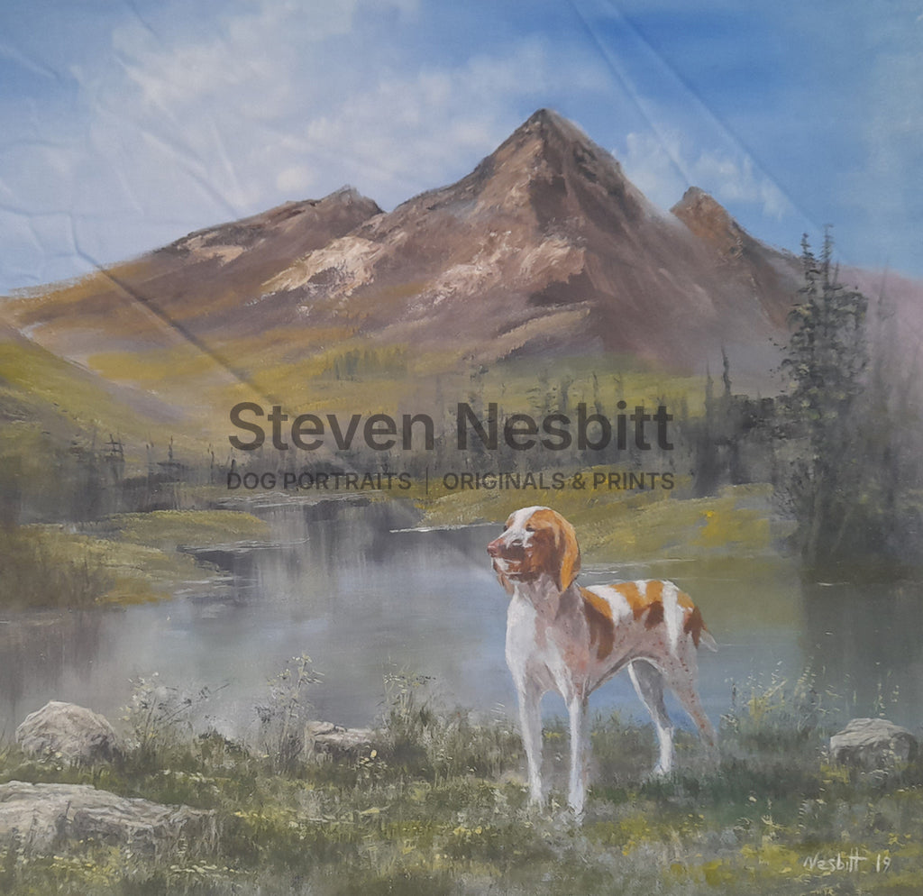 Bracco Italiano in Scenery Original Painting