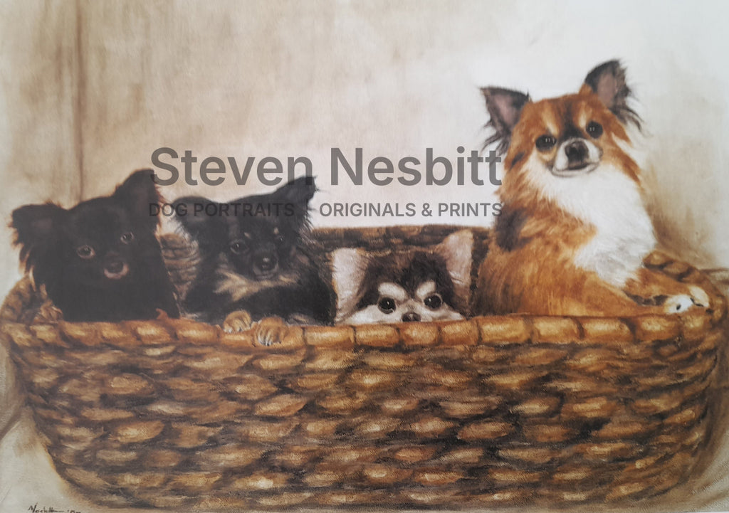 A Basketful of Mischief Print