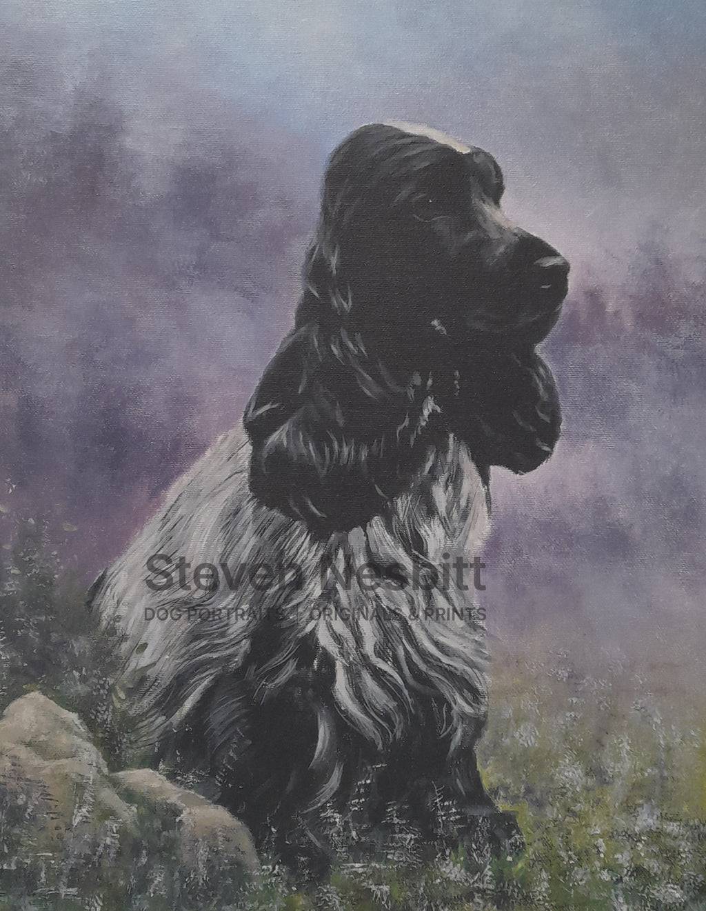 Cocker Spaniel Waiting Original Painting