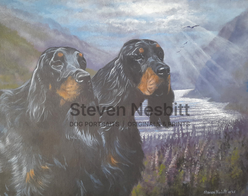 Gordons at the Loch Original Painting