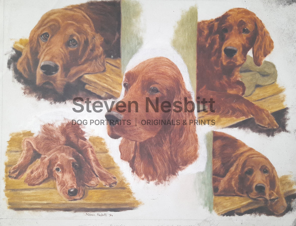 Irish Waiting on the Benches Original Painting