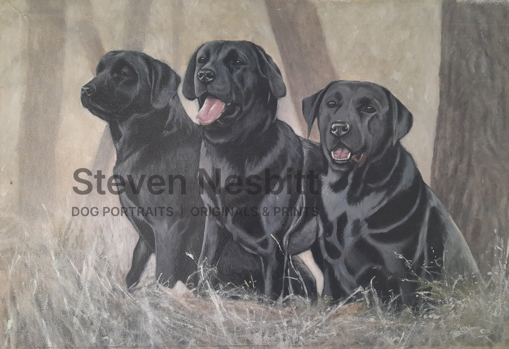 Woodland Trio Original Painting