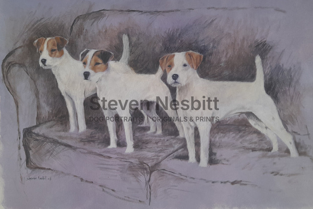 Terrier Trio Original Painting